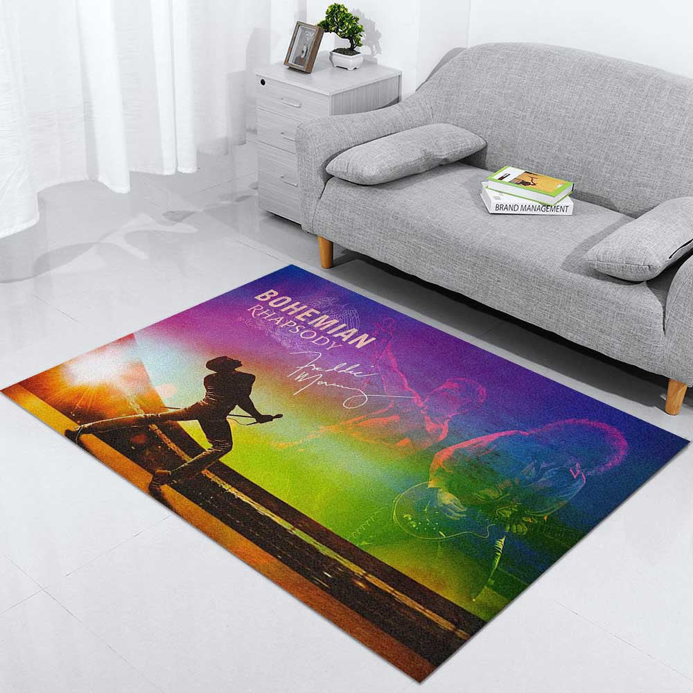 Freddie Mercury Qeen Rock Band Carpet Area Rugs