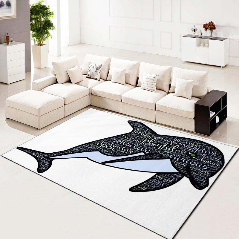 dolphin playful wise fun Carpet Area Rugs