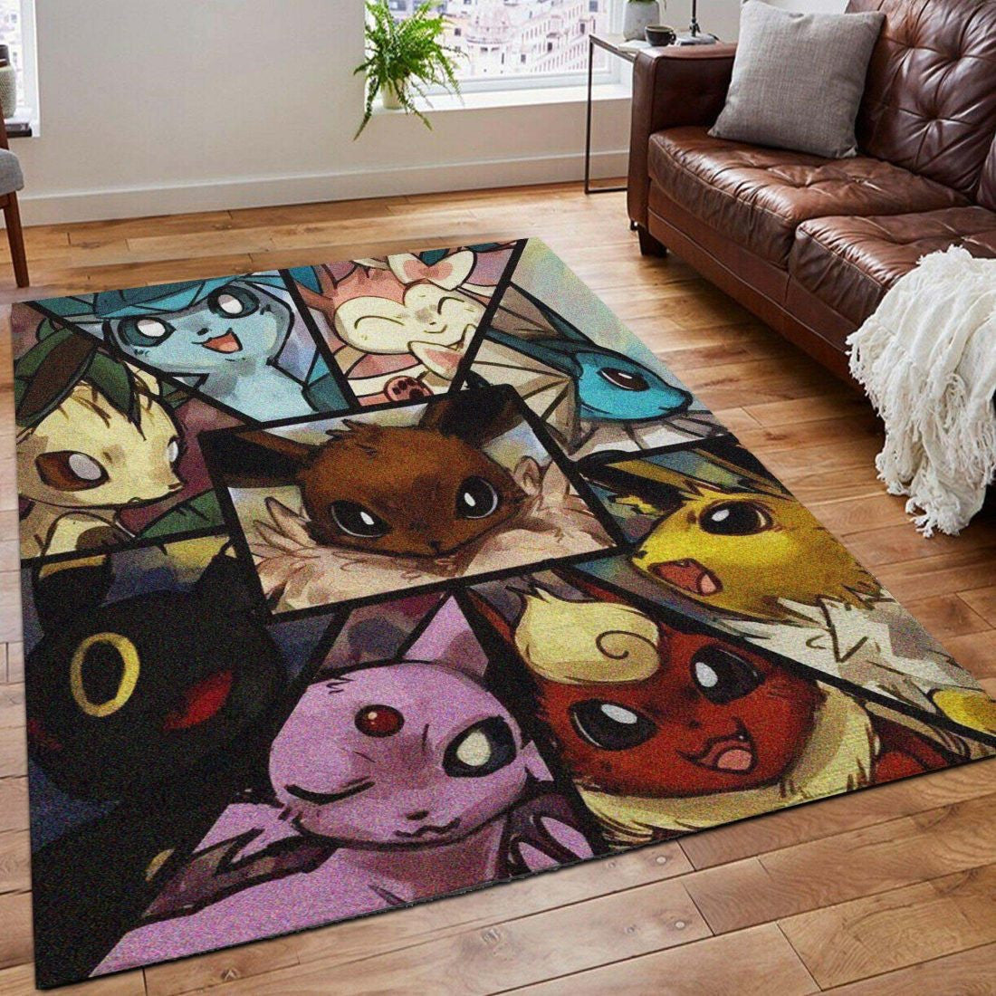 Pokemon Eevee Evolution Carpet Area Rugs