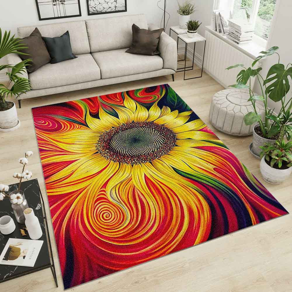 Flower Abstract Carpet Area Rugs
