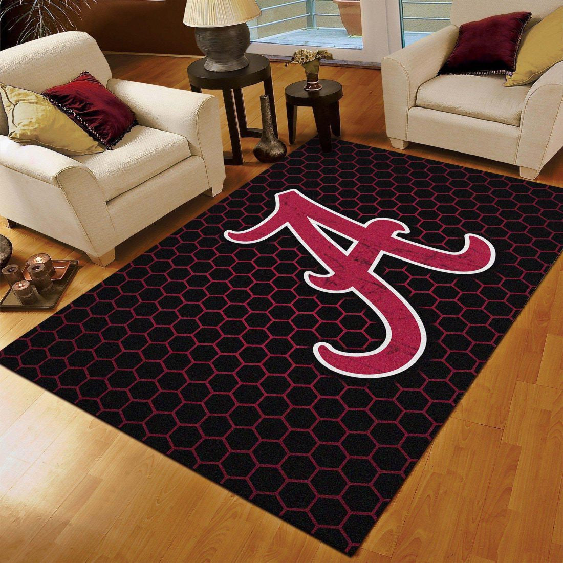 Alabama Crimson Tide Football Team NCAA Art Carpet Area Rugs
