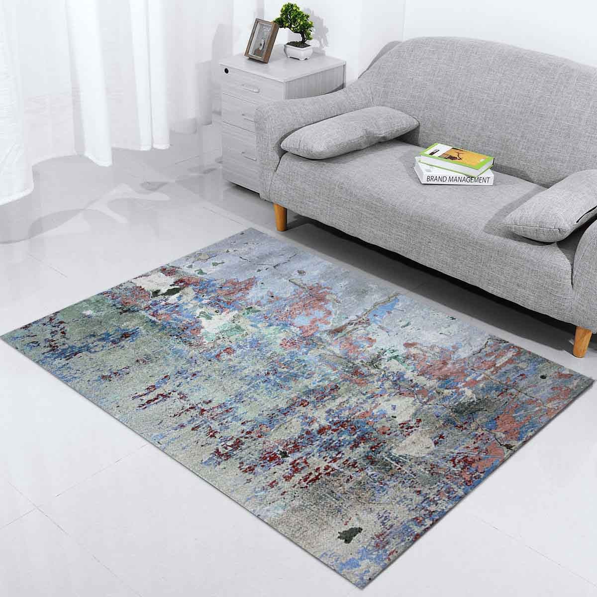 Abstract Grey Carpet Area Rugs