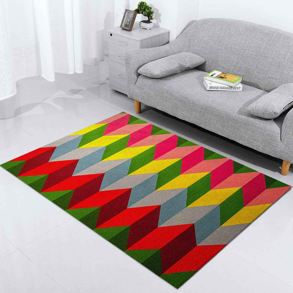 Abstract Colorful Arrow Carpet Area Rugs