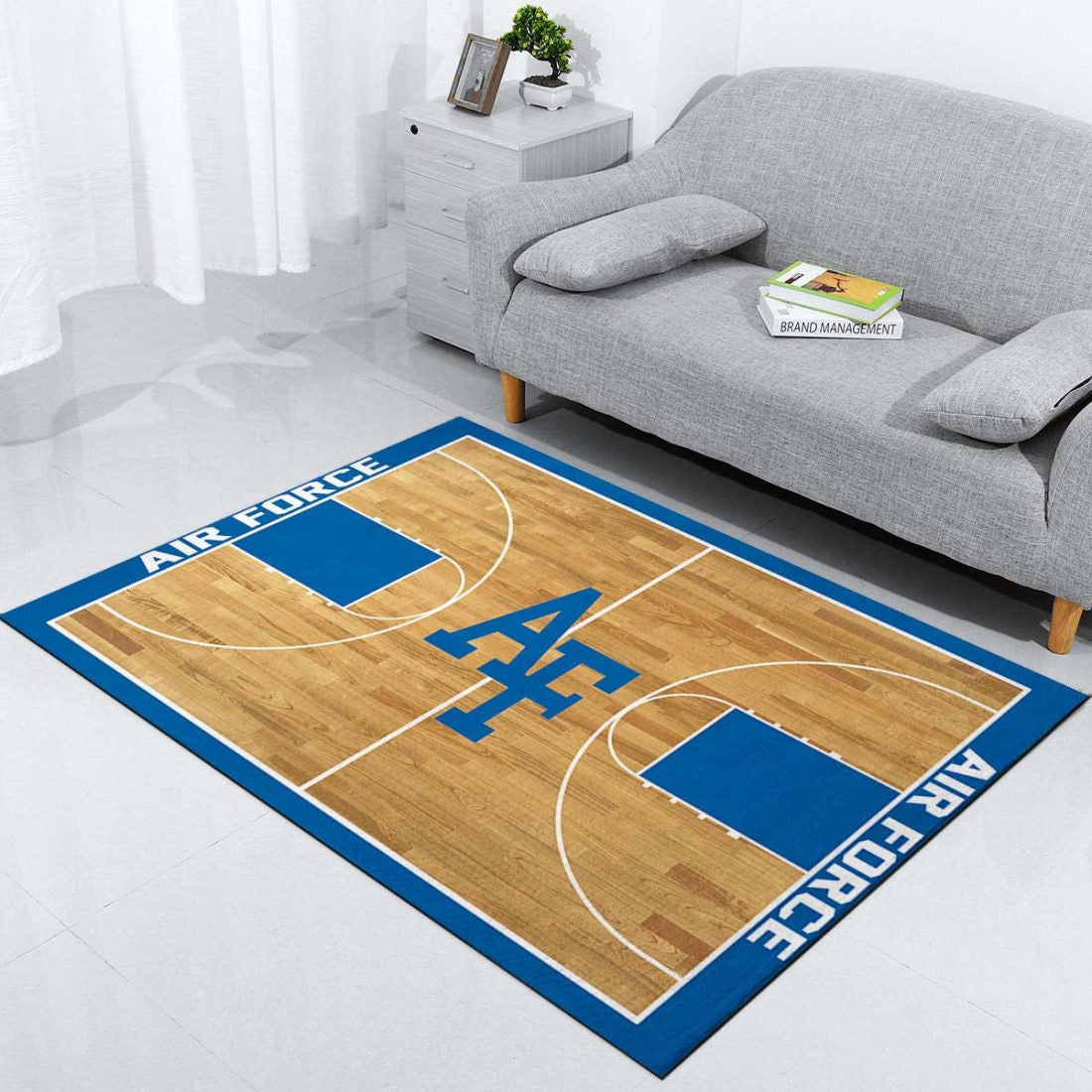 Air Force Falcons Basketball Team Court Carpet Area Rugs