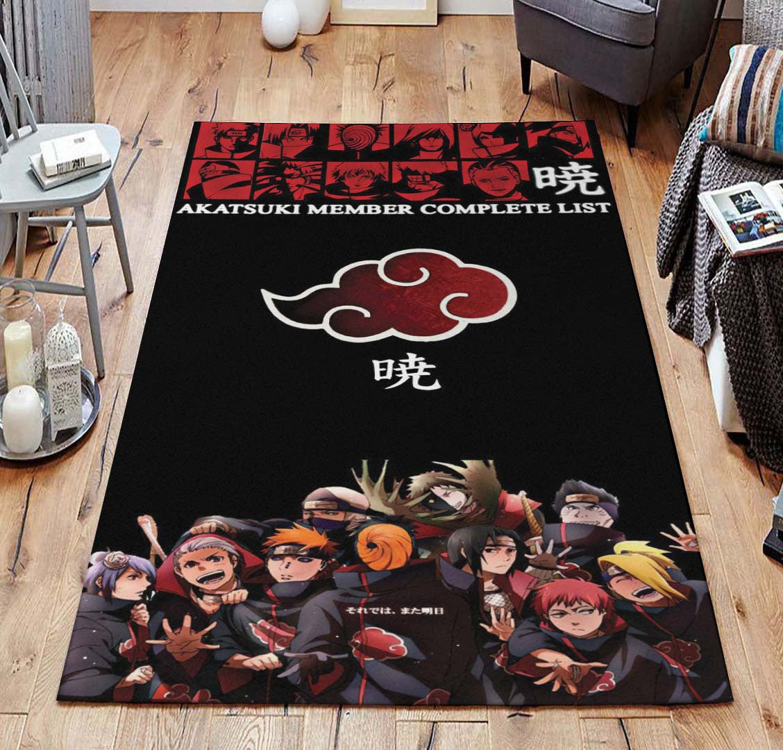 Akatsuki Naruto 3 Carpet Area Rugs