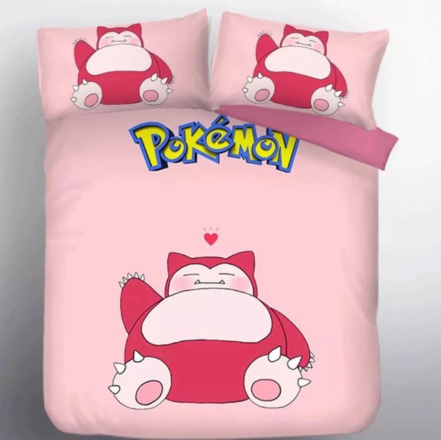 Pokemon Snorlax 3 Duvet Cover Set Bedding Set