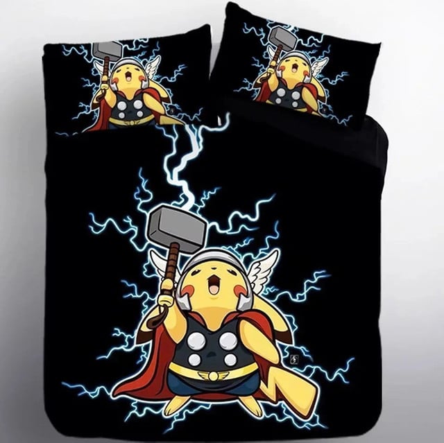Pokemon Pikachu Thor Duvet Cover Set Bedding Set