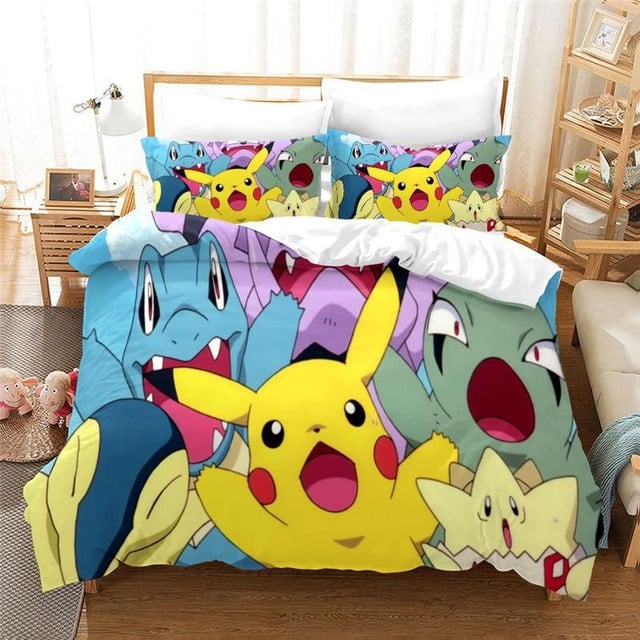 Cheering Pokemon All Characters Duvet Cover Set Bedding Set